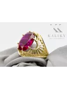 Рубін 14K Жовте золото Каблучка Вінтаж прикраси vrc003y